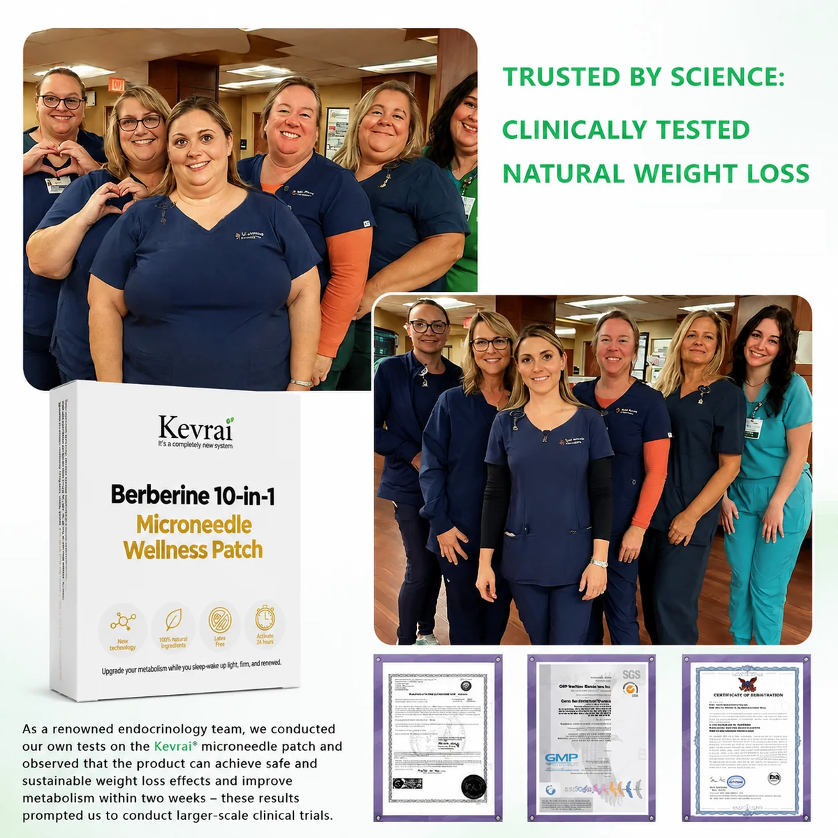 Doctor Recommended 🌟 | Kevrai® Berberine 10-in-1 Nano Microneedle Patch | ✅
