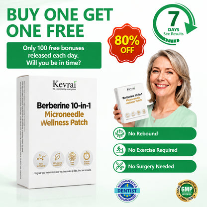 Doctor Recommended 🌟 | Kevrai® Berberine 10-in-1 Nano Microneedle Patch | ✅