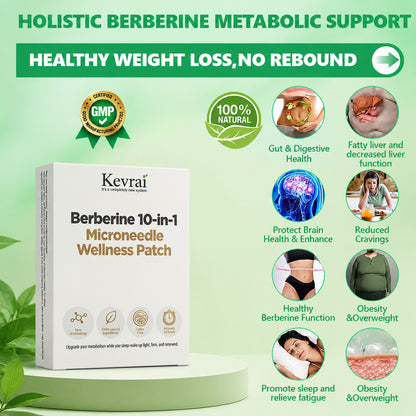 Doctor Recommended 🌟 | Kevrai® Berberine 10-in-1 Nano Microneedle Patch | ✅