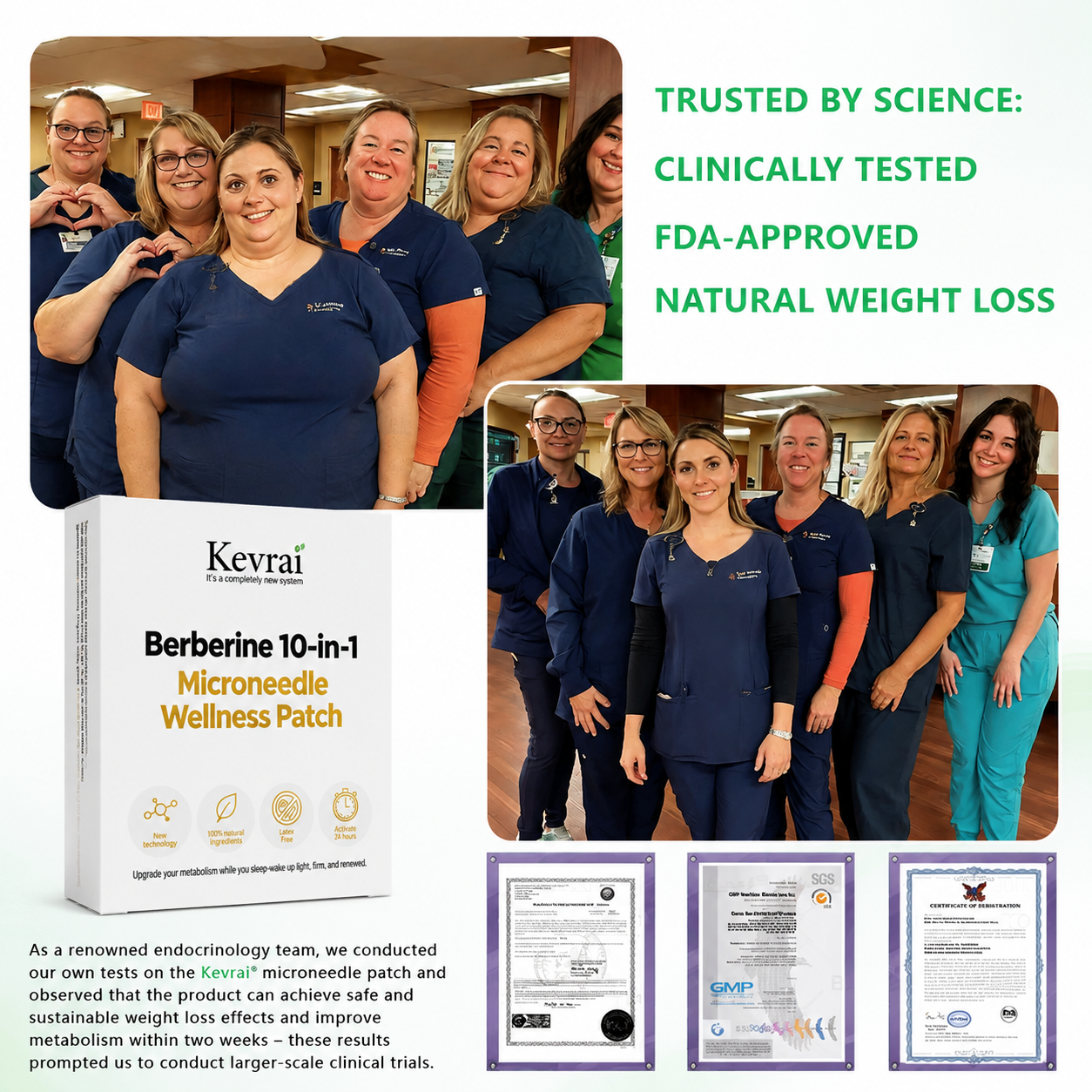 Doctor Recommended 🌟 | Kevrai® Berberine 10-in-1 Nano Microneedle Patch | ✅