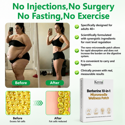 Doctor Recommended 🌟 | Kevrai® Berberine 10-in-1 Nano Microneedle Patch | ✅
