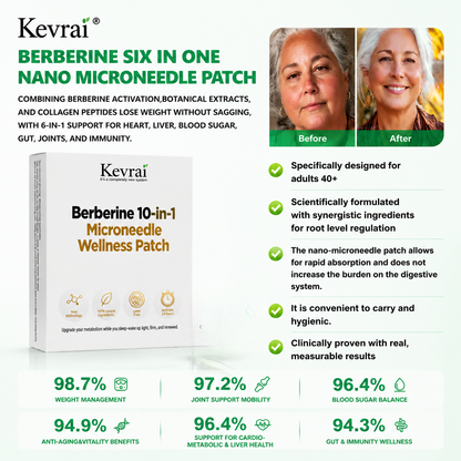 Doctor Recommended 🌟 | Kevrai® Berberine 10-in-1 Nano Microneedle Patch | ✅