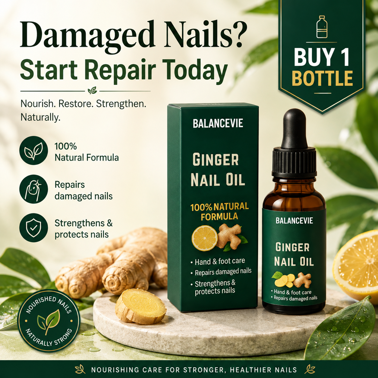 Ginger Nail Rescue Oil | Restore Your Nail Health